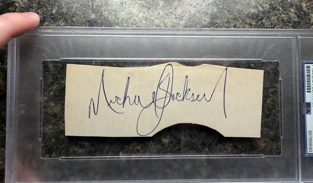 Beautiful Michael Jackson Signed Cut PSA DNA Certified Autograph Bold Auto