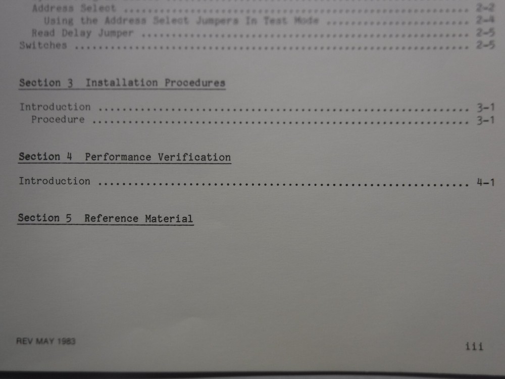 Tektronix 8500 Modular MDL Series 64K/128K Static Program Memory Manual