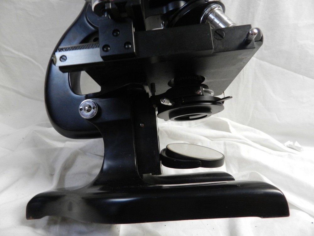 1946 SPENCER Buffalo Binocular Compound Scientific Microscope, Case, Lens, Man..