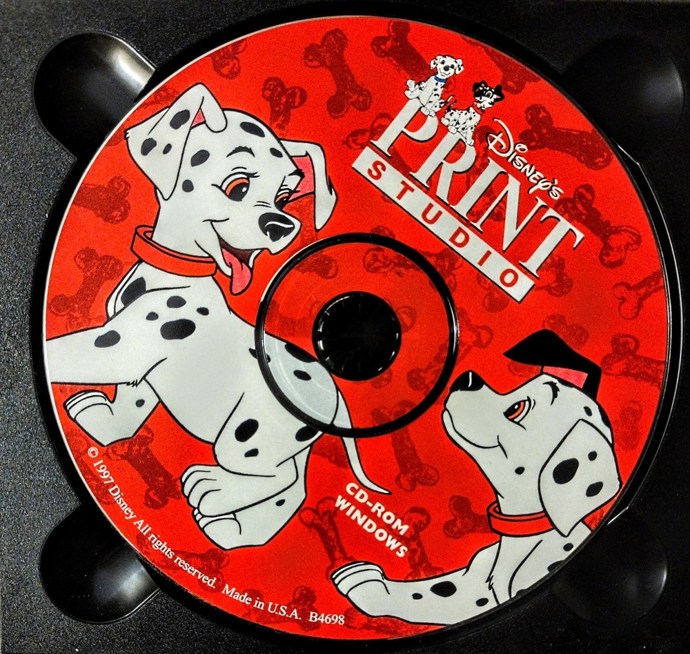 Disney's Print Studio 101 Dalmatians Print Studio CD-ROM Windows 95