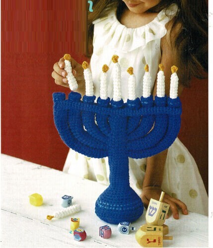 CHILD'S MENORAH CROCHET PATTERN ONLY - XTRS