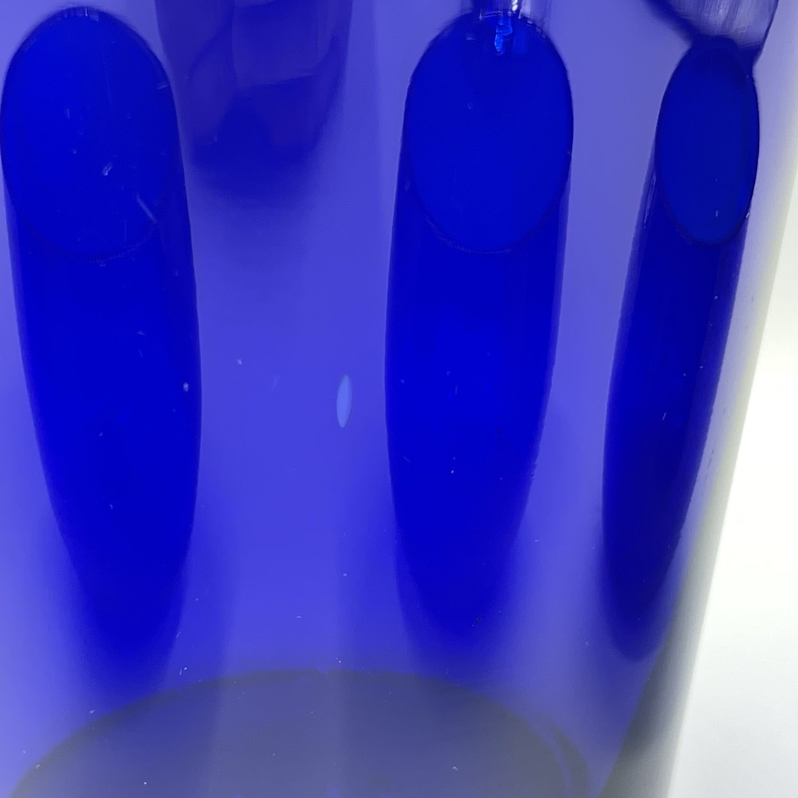 Vgt Cobalt Blue Cocktail Shaker with 4 Roly Poly Glasses Chrome Plate Shaker Top