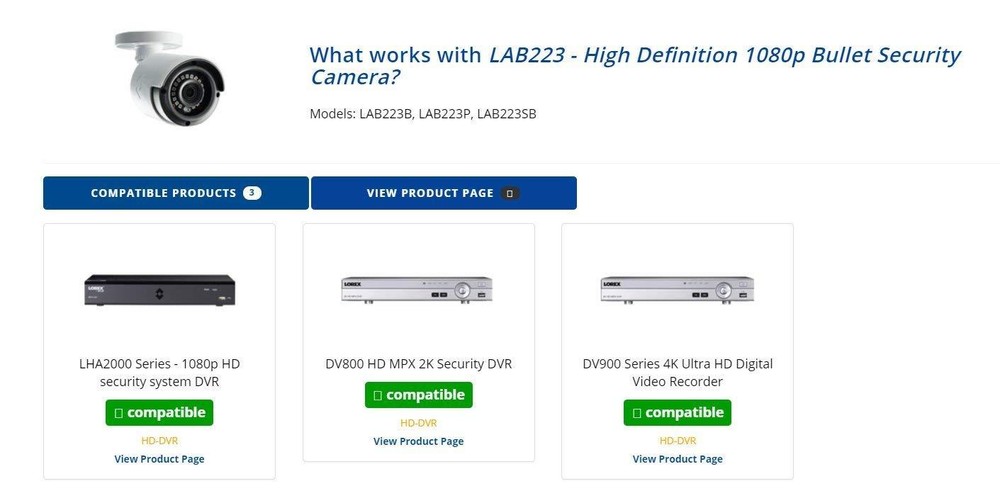Lorex LAB223B High Definition 1080p Bullet Security Camera ( 2 PACK )