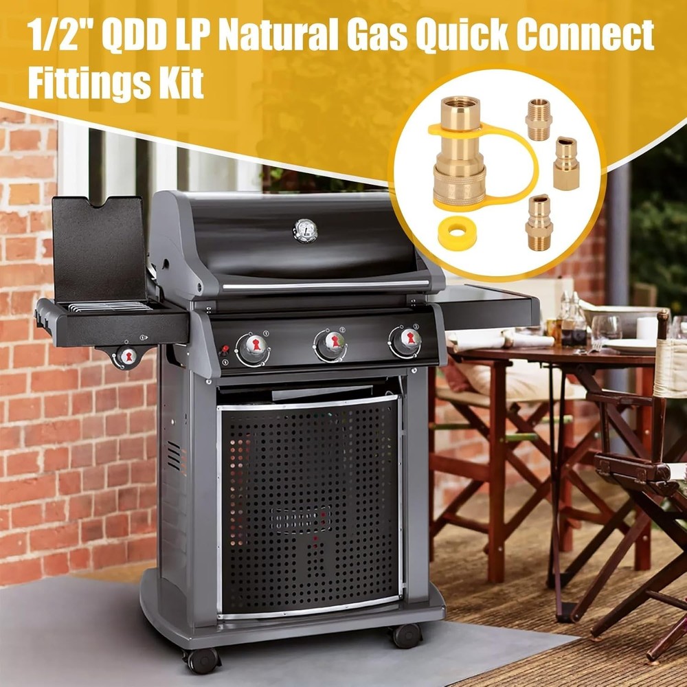Brass Quick Connect Kit - 1/2" for Portable Generator