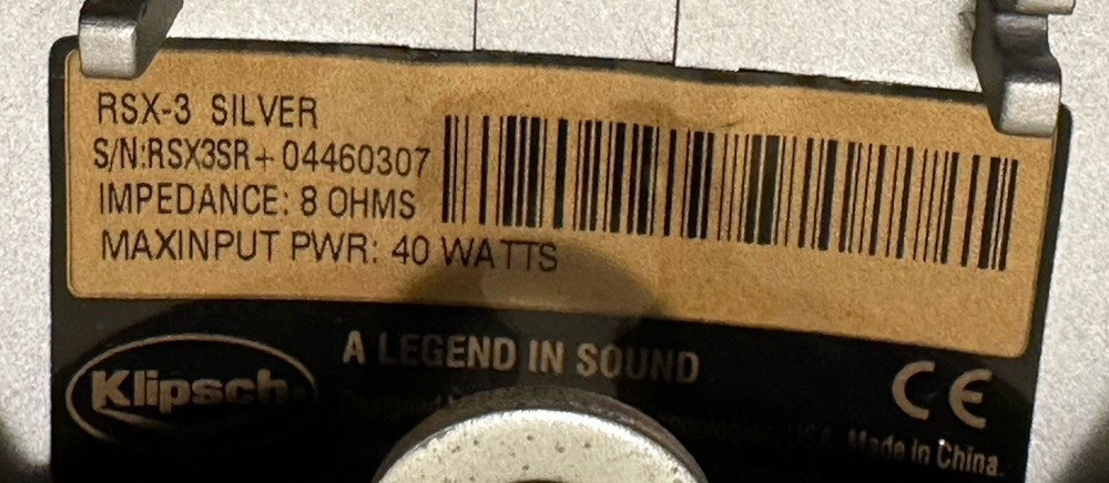 TWEETER 0.75” 1.8 cm Klipsch Speaker Titanium-Dome Compression Driver from RSX-3