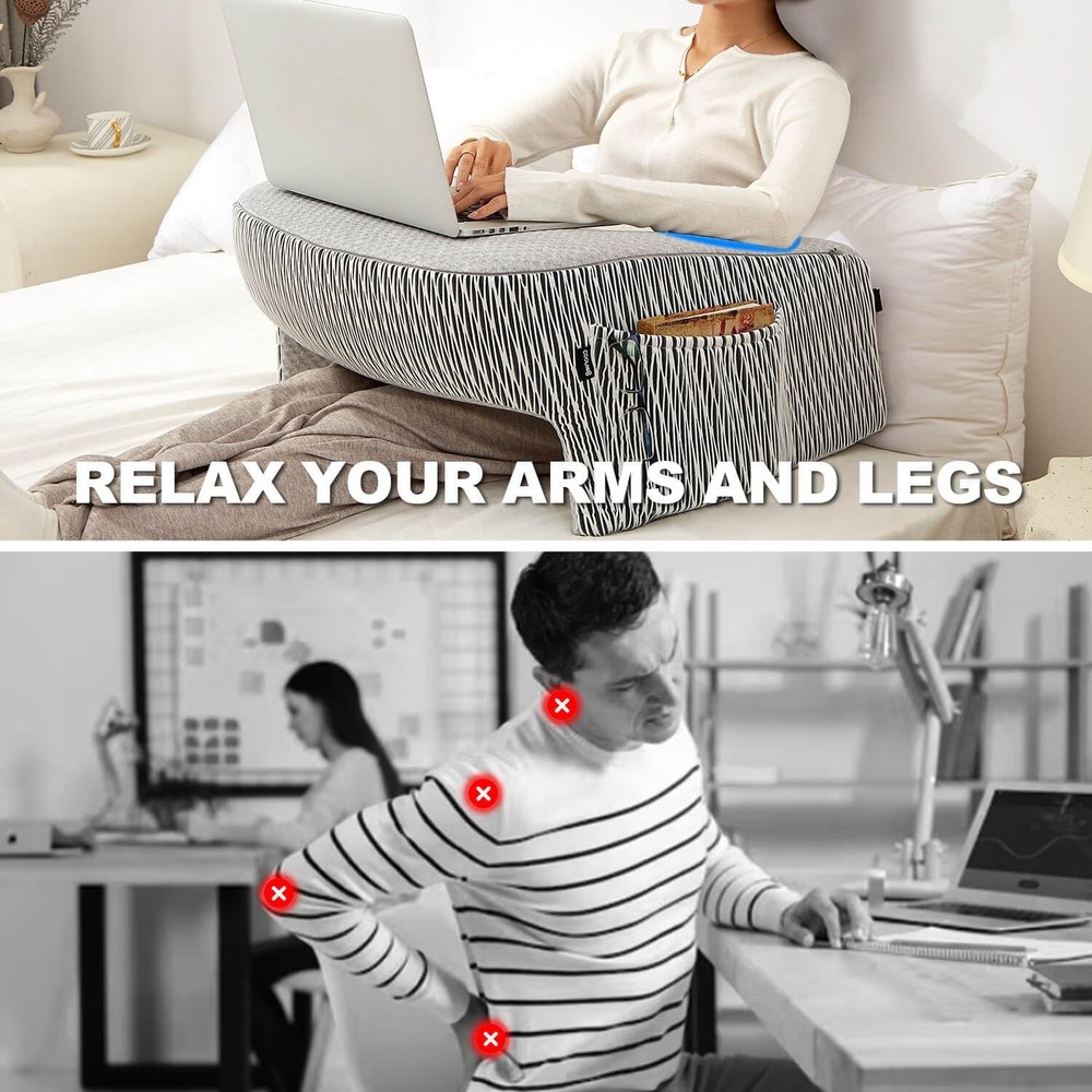 Read Comfortably for Hours - Extra Large Memory Foam Lap Pillow
