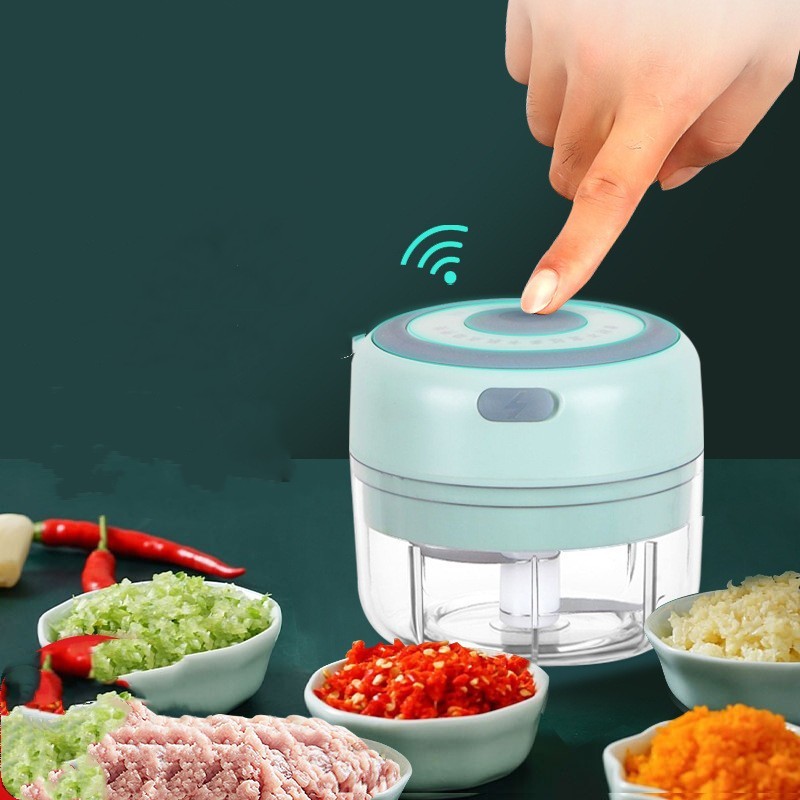Mini Electric Garlic Chopper USB Charging Ginger Masher Machine Sturdy Durable C