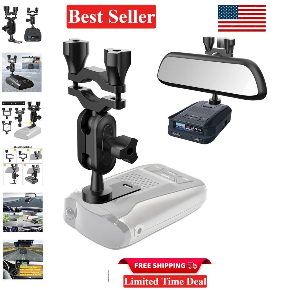 360-Degree Adjustable Radar Detector Mount for Uniden Models - Effortless Setup