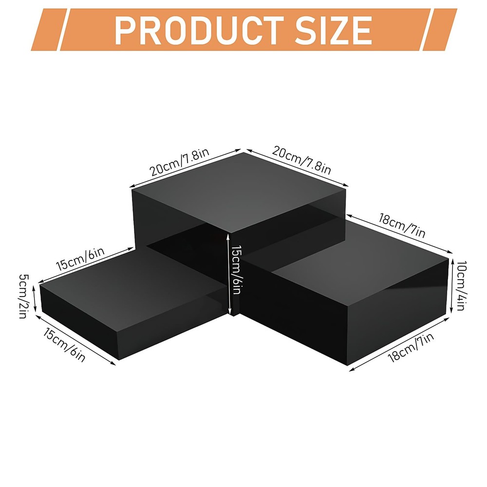 6 Pcs Buffet Risers,Food Risers for Buffet Display,Acrylic Cube Display Nesti...