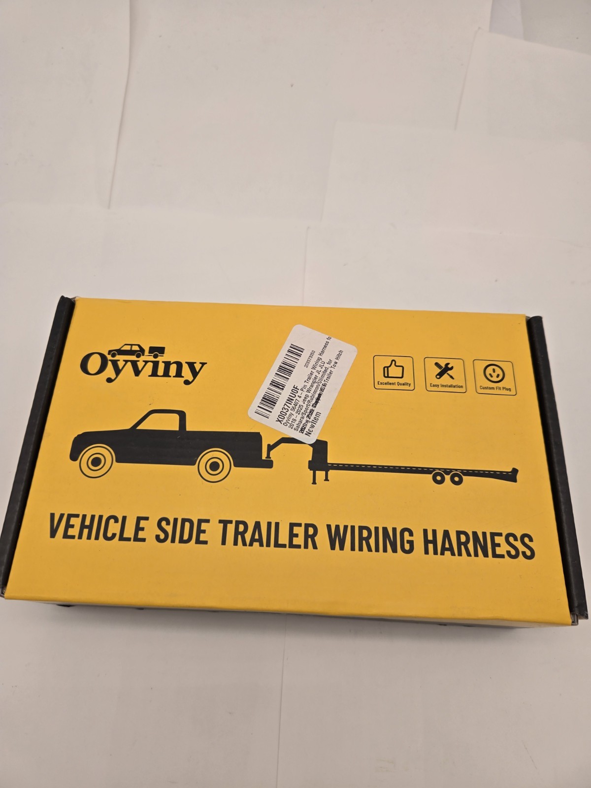 56407 4-Pin Trailer Wiring Harness for 2018-2025 Jeep Wrangler JL/JLU, 2020-202