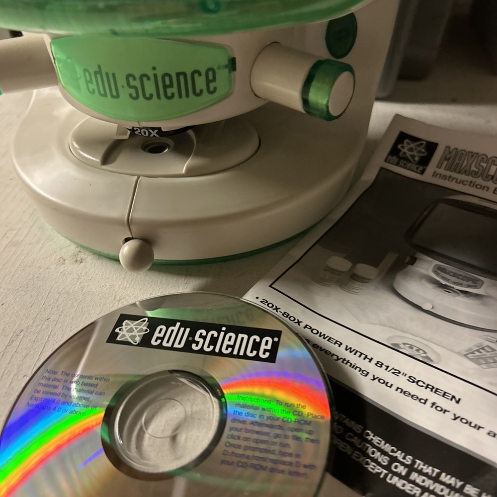 EDU SCIENCE - MAXSCOPE LAB - 20x - 80x (most Accessories Missing) 1A