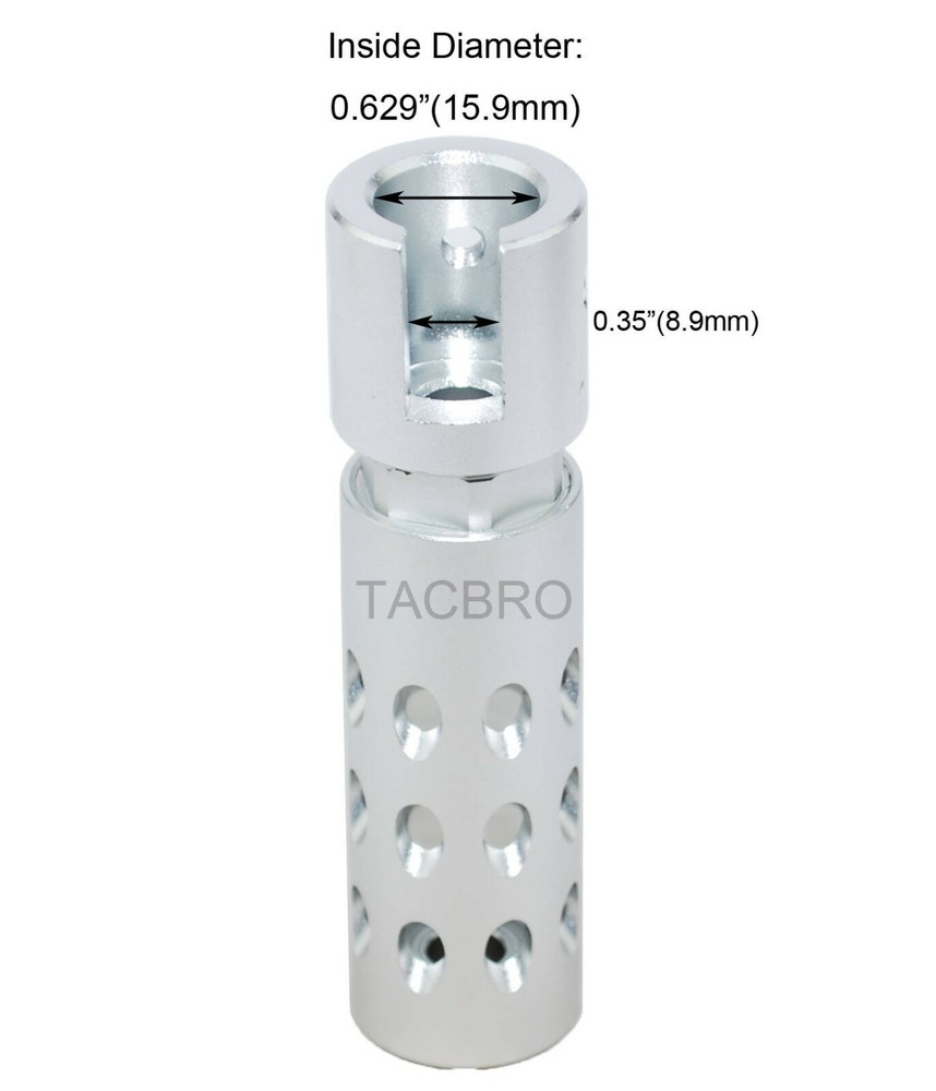 Silver Ruger 1022 10/22 LR Muzzle Brake For .22 Non-Threaded 1022