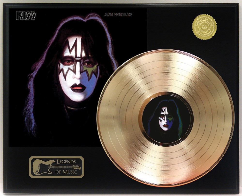 Ace Frehley - Self Title  Gold LP Record Plaque Display
