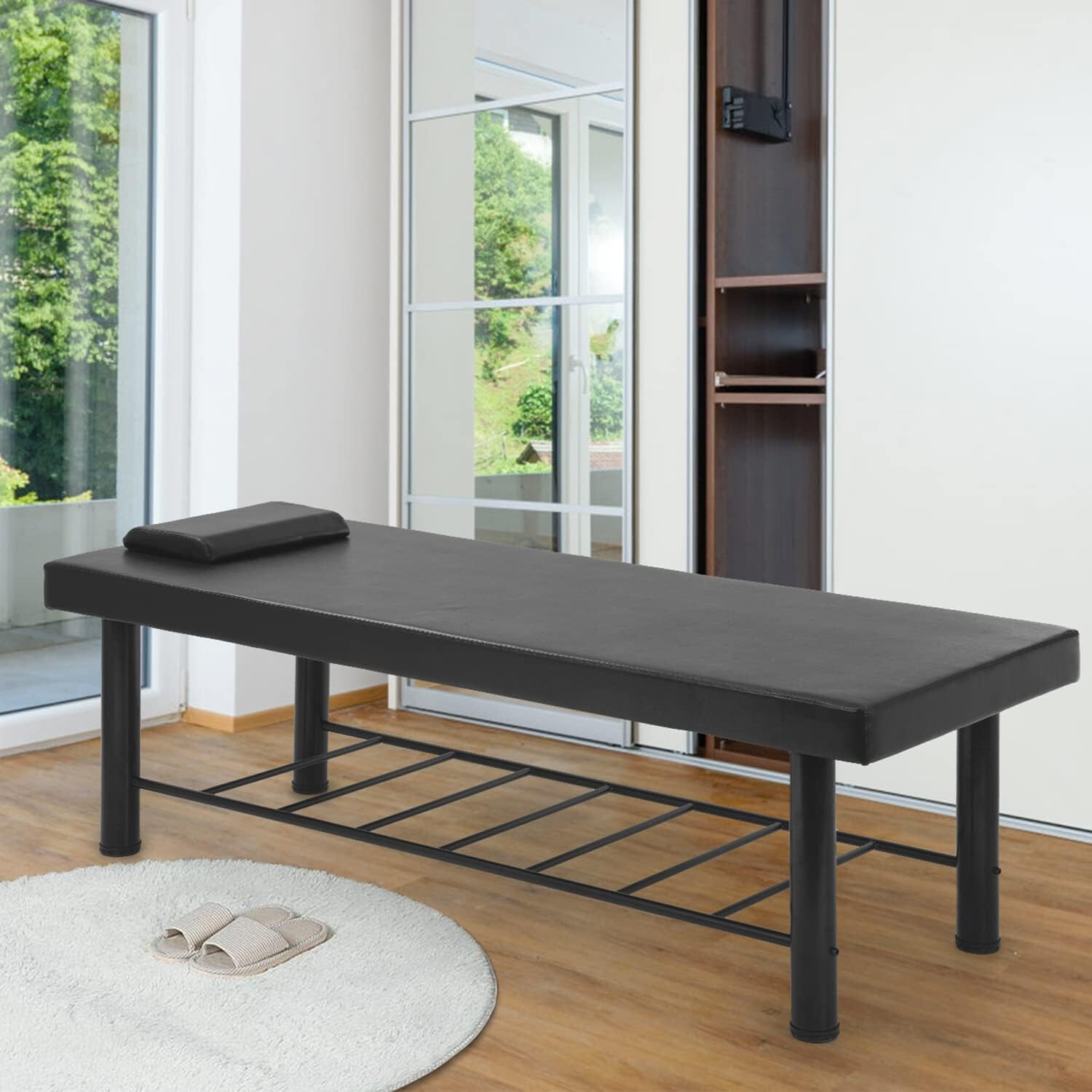 Heavy Duty Massage Bed Salon Table with Memory Foam for Physical Therapy, Black