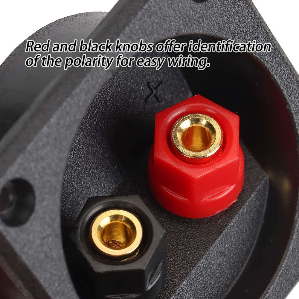2Pcs Square Subwoofer Speaker Box Terminal Cup Spring Connector Sub Plug Box NEW