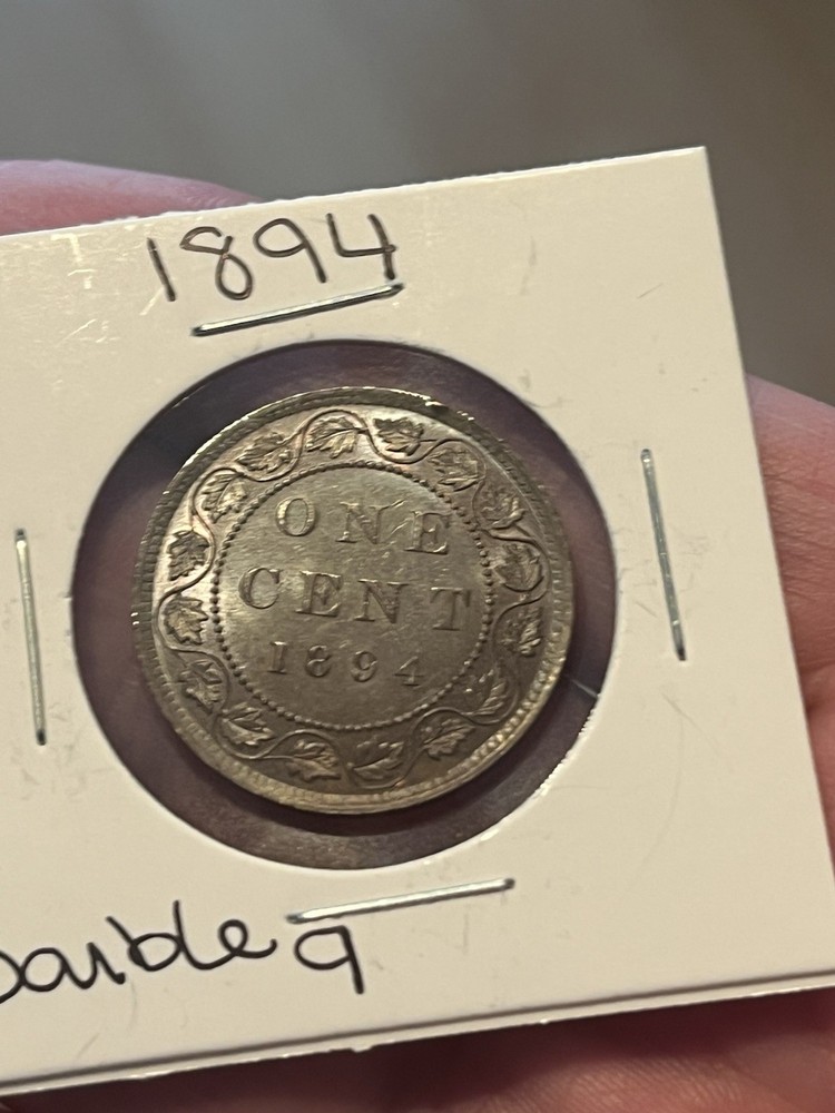 1894 Double 9 Canada Large Cent MS ++