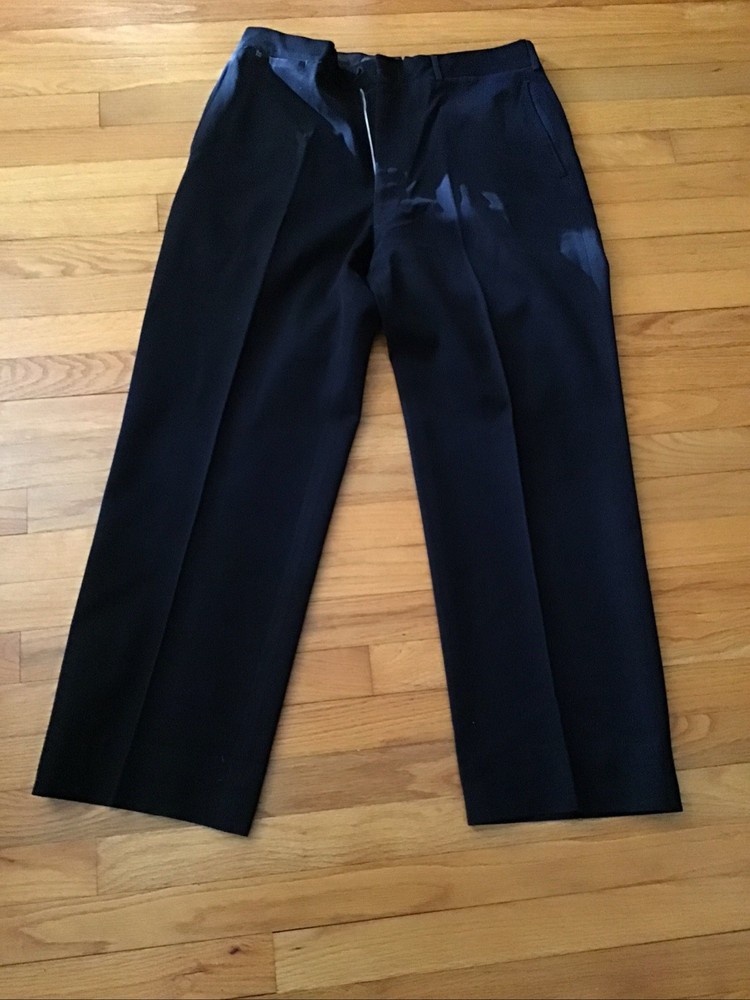 WWII US NAVY OFFICER DRESS "BLUES" TROUSERS PANTS-MEDIUM 36 Davis Clothing Mass