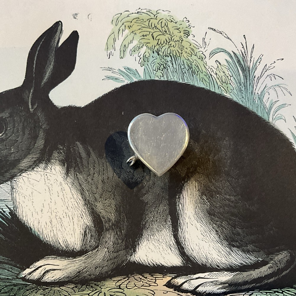 Sterling Silver Heart Pill Box / Snuff Box