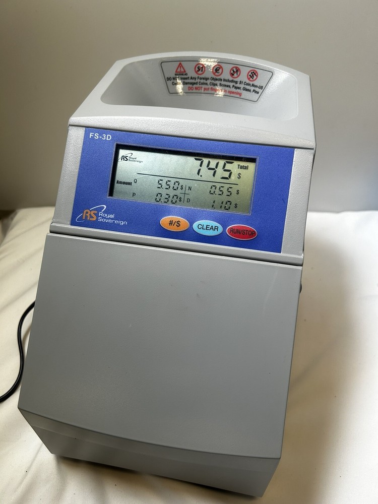 Royal Sovereign FS-3D Fast Sort Automatic Digital Coin Sorter - TESTED - VIDEO