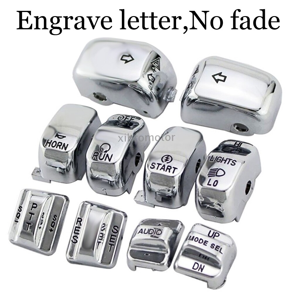 10x Handlebar Control Switch Caps For Harley Touring Electra Street Road Glide
