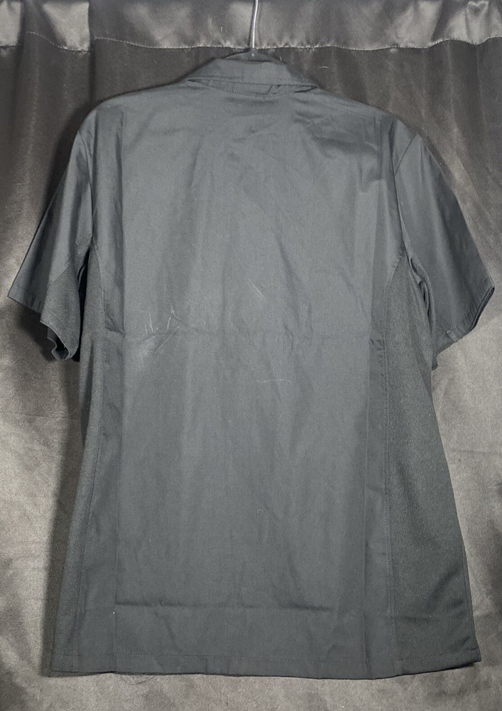 Chef works Mens Black Chef Shirt Size Medium
