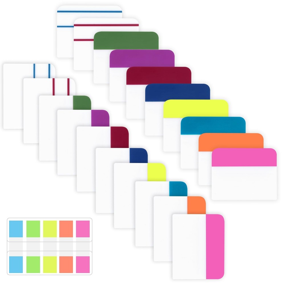 MEMX Sticky Index Tabs, 500 Pcs Tabs 2 Inch, Writable and Small, Multicolor