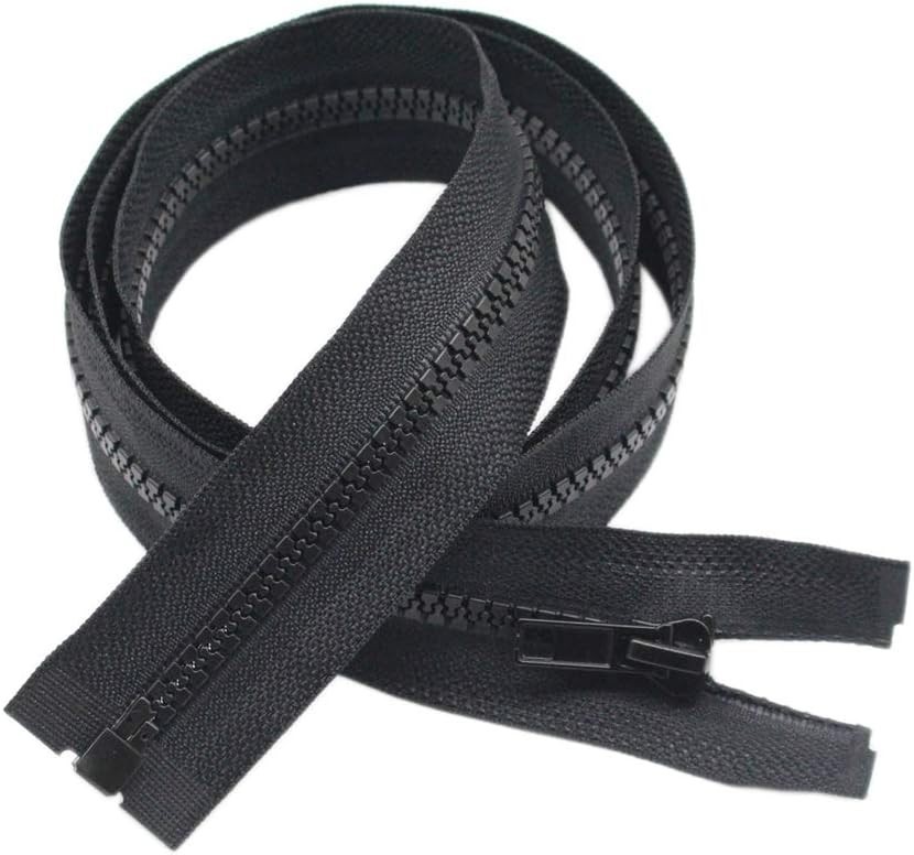2 Pack 28 Inch Black Separating Zippers for Coats & Creative Sewing Projects