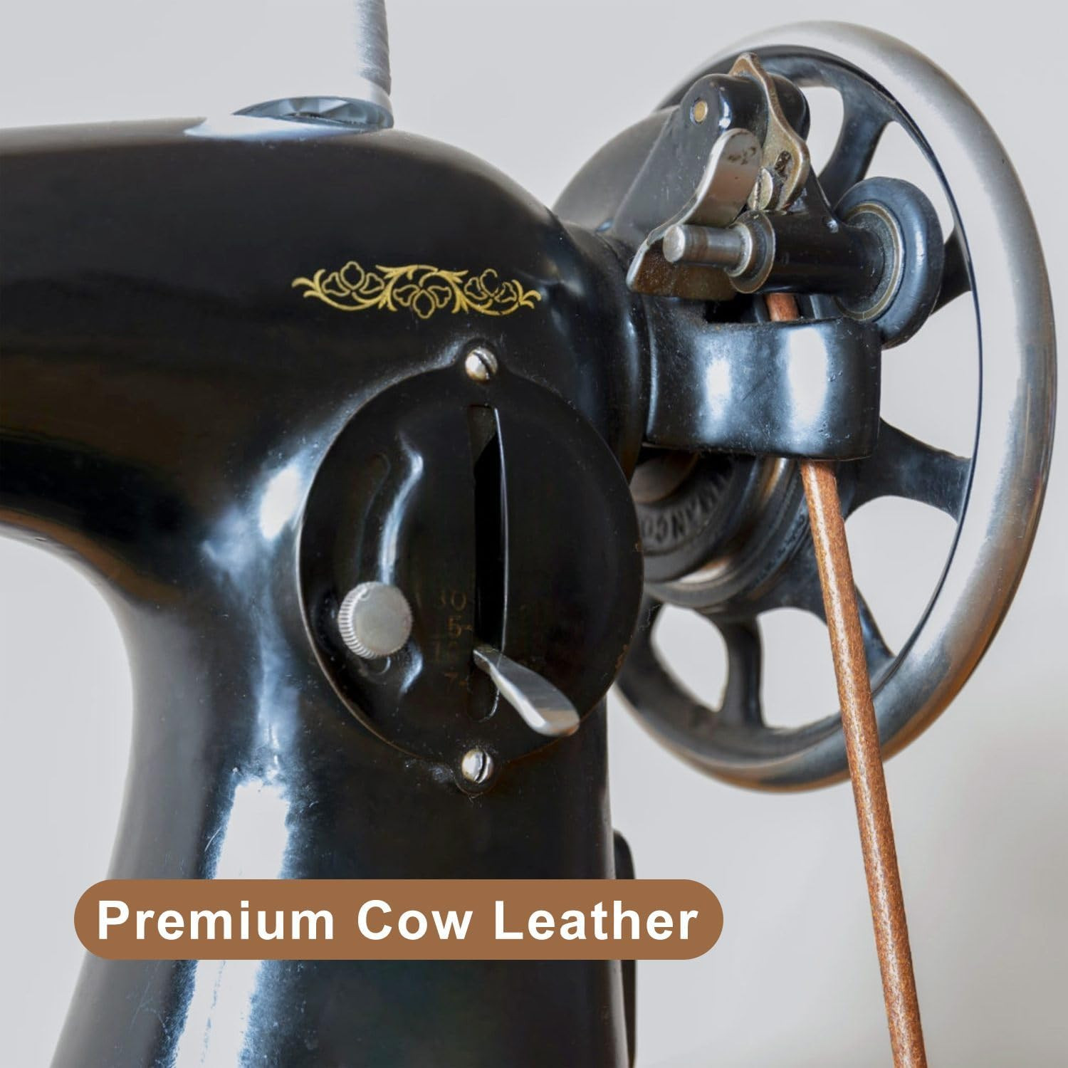 2 PCS Treadle Sewing Machine Belt, 72 Inch 3/16" Replacement Leather Belt with H