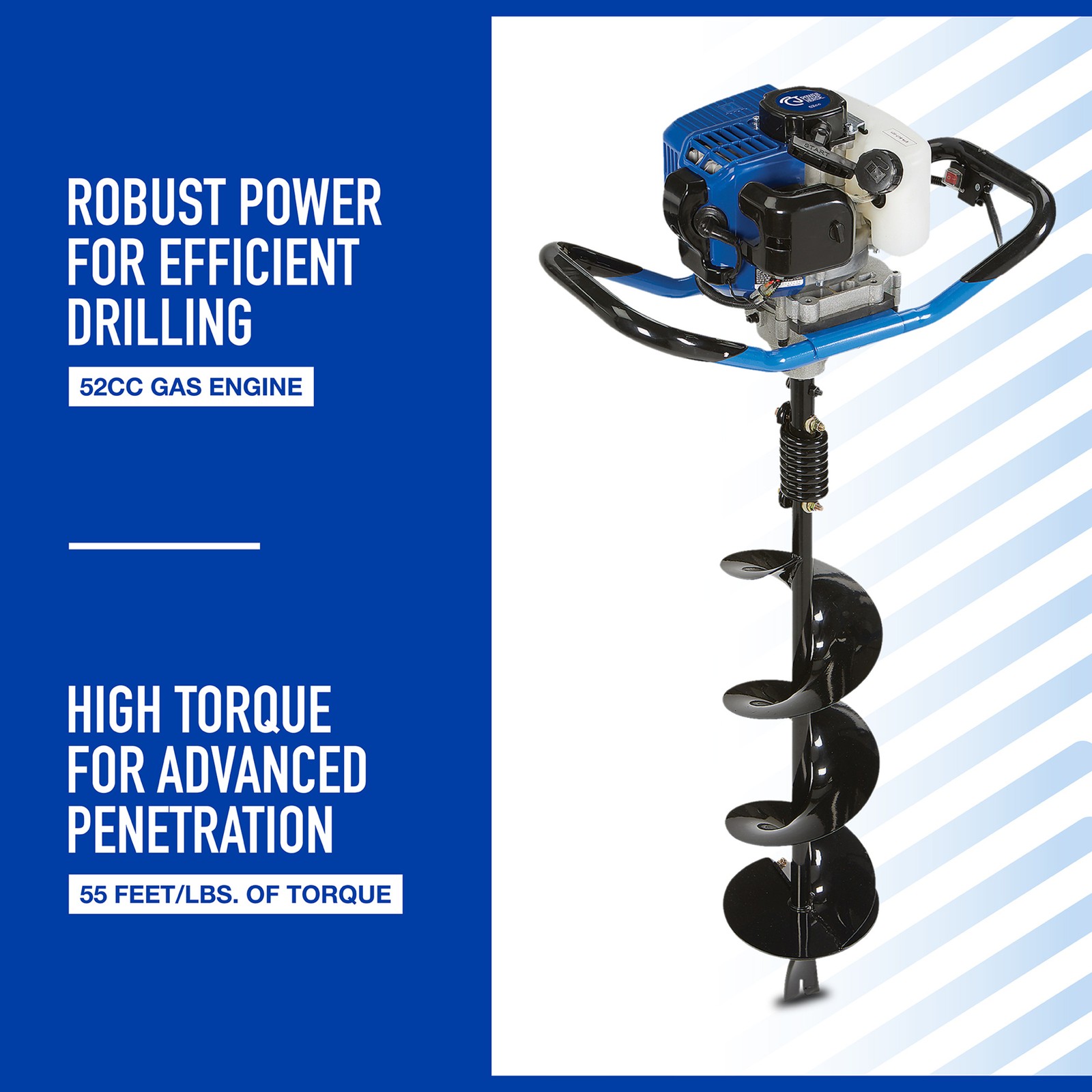 Powerhorse One-Person Earth Auger Powerhead Combo with 8in. Auger Bit Included,