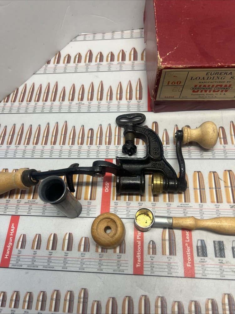 VINTAGE 20 GAUGE EUREKA 160 SHOTGUN SHELL LOADING SET UNION HARDWARE