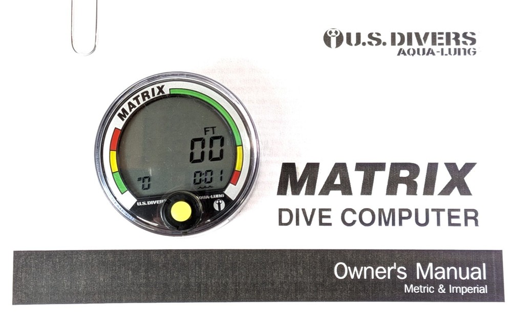 US Divers / Aqua Lung Matrix Scuba Dive Diving Computer Puck Module with Manual