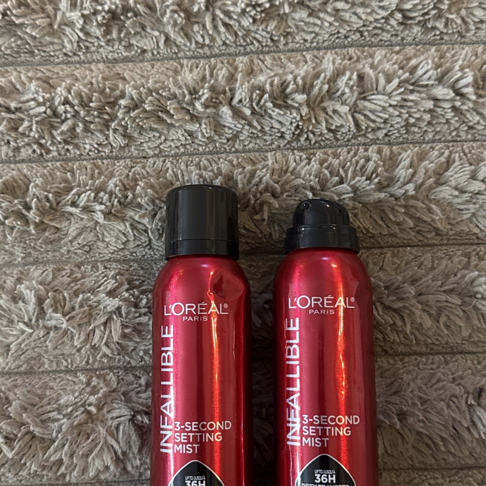 (2) L'Oreal Paris Infallible 3-Second Setting Spray Mist 3.9oz Larger “READ”