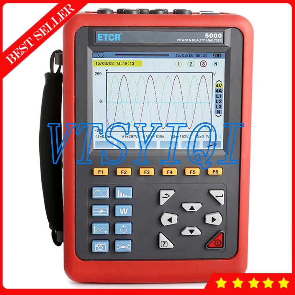 ETCR5000 3 Phase Power Quality Analyzer Meter with ETCR040B Current Clamp Sensor