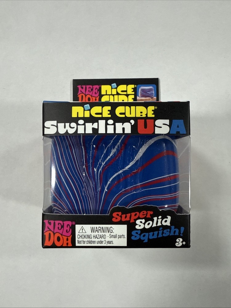 NEEDOH Nice Cube Swirlin' USA Super Solid Squish NEW Authentic