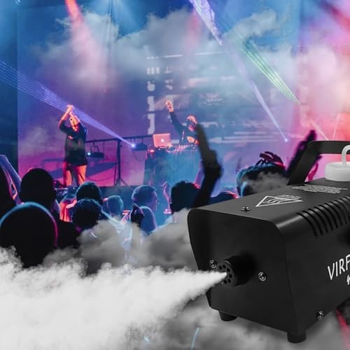 VIRFUN Fog Machine, Smoke Machine with Wireless&Wired Remote Control for Hallowe