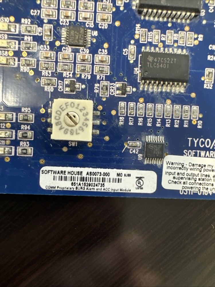 Software House AS0073-000 MO 8RD Input Bus Module Tested & Working