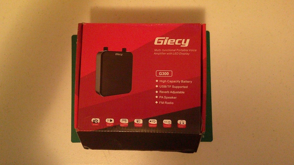 Giecy Multi-functional Portable Voice Amplifier With LED. READ DESCRIPTION.