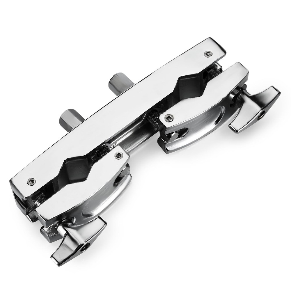 Cymbal Stand Multi-Clamp, Silver Drum Clamp Mount, Adjustable Percussion Drum