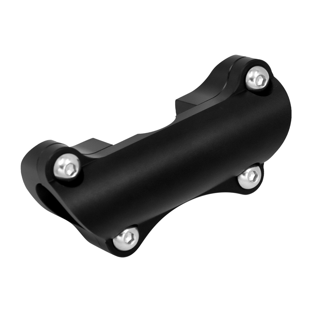 Black 1.25" Handlebar Riser Tip Clamp Kit 2" Large Fit For Harley