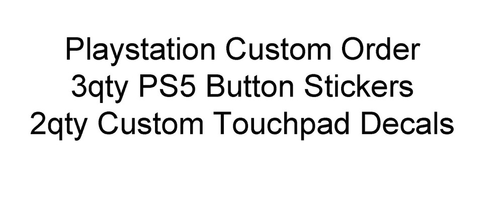 PlayStation Custom Order Decal Sticker Set
