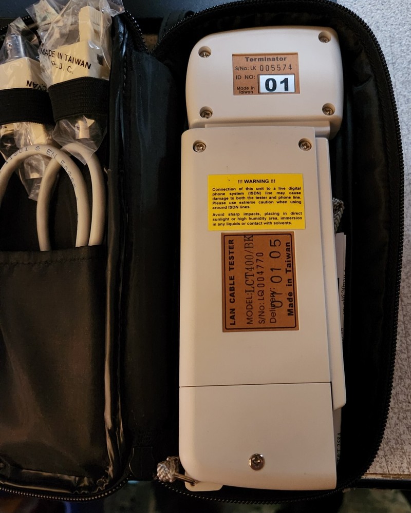 LCT400/BK Lan Cable Tester Kit W Case Cables & 7 Terminator Moduals