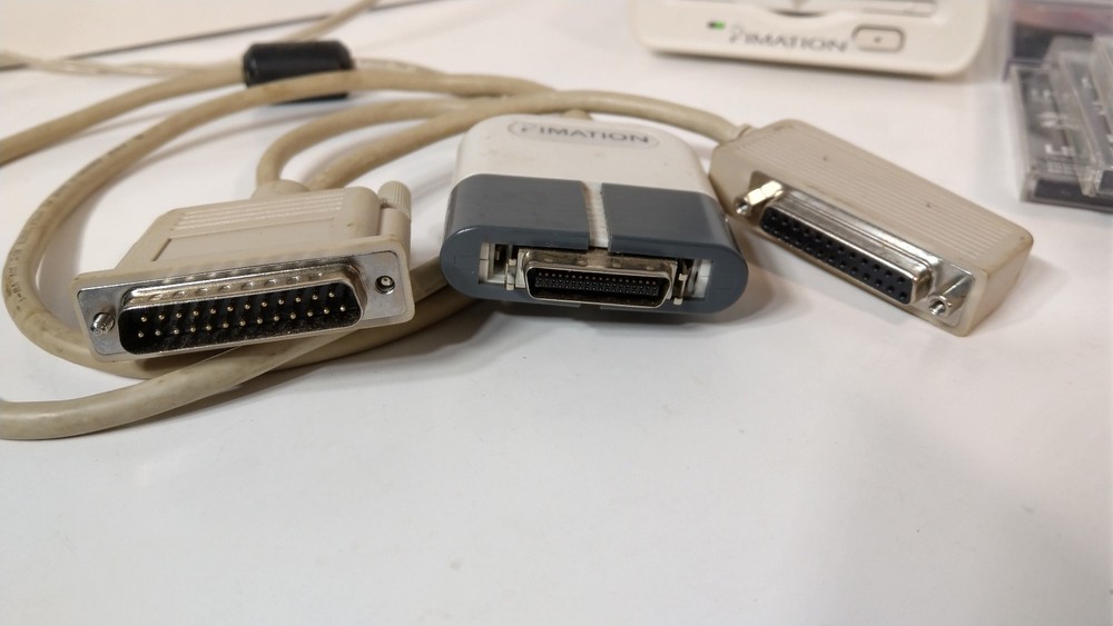 Imation Super Disk Drive PARALLEL External PC-Mac 120 MB with 5 Disks, Software