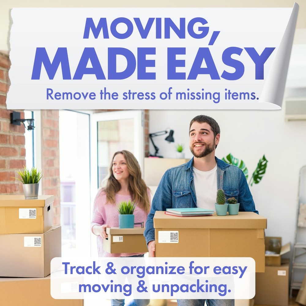 Code Durable Labels (3" x 5") for Storage & Moving - 40 USA-Made In... Fast Ship