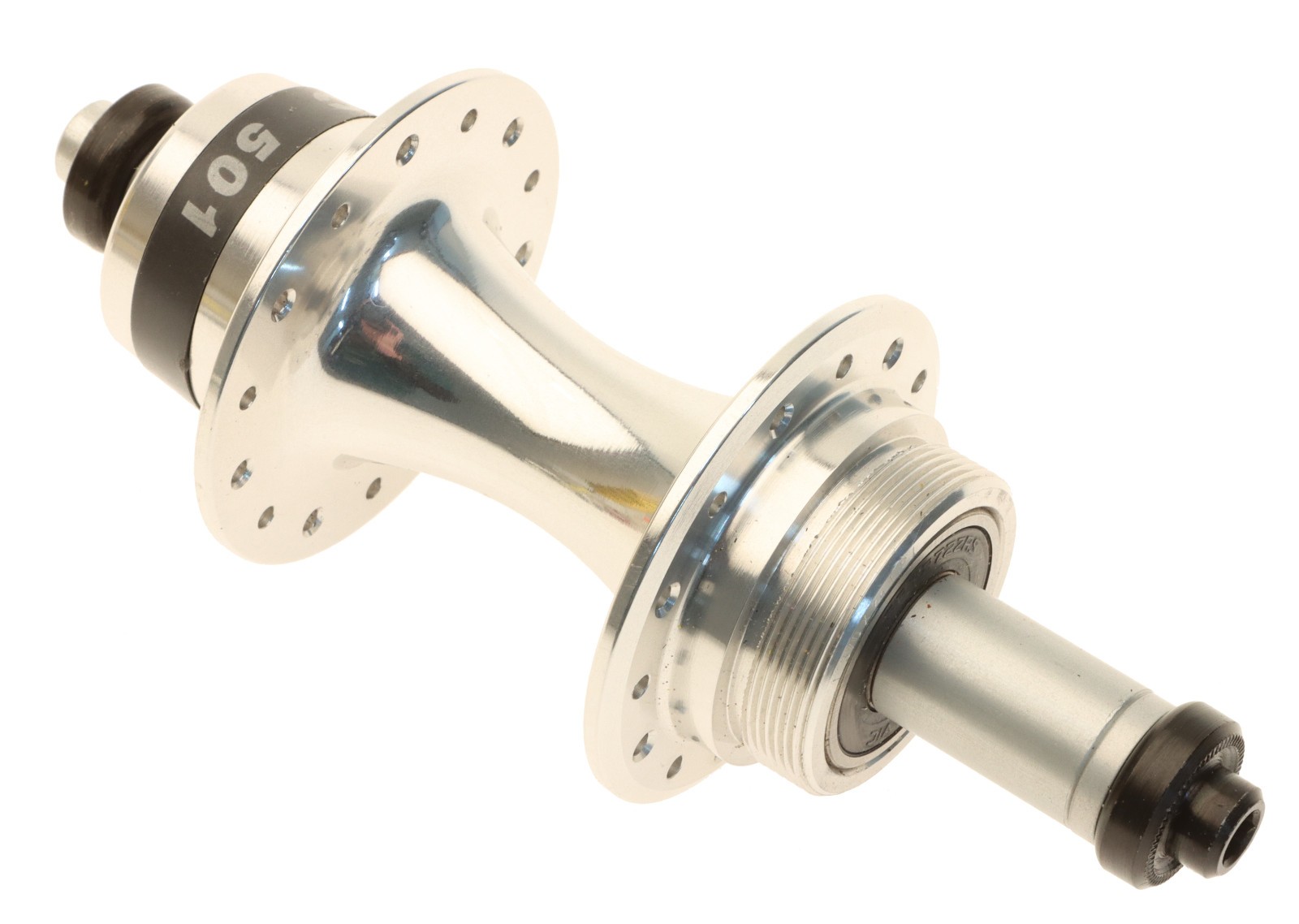 Mavic 501 Hubset Pair 28h English Freewheel Quick Release 130mm Silver NOS NIB