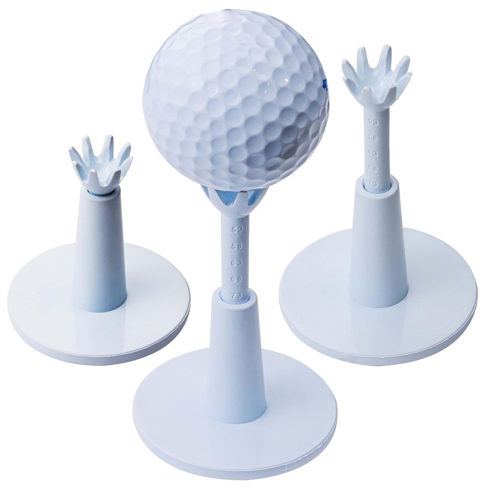 Adjustable Golf Tees, Durable Golf Tees for Men, 3 Pack, White