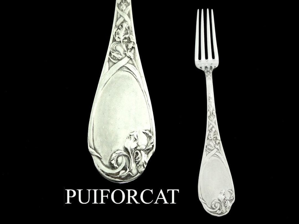 Puyforcat Silver Fork Iris in Pure Silver