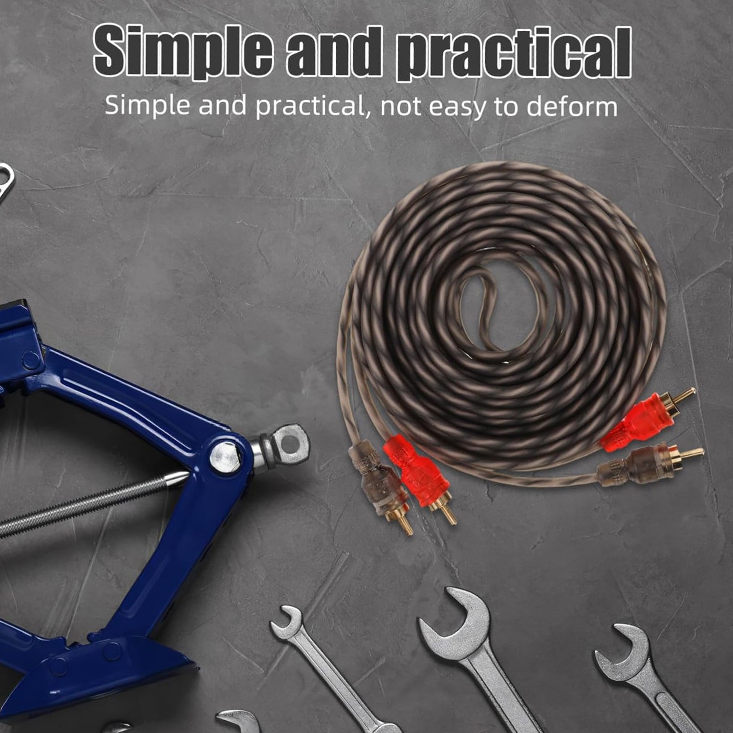 1/4PACK RCA Audio Cable Twisted Pair with Noise Reduction Interconnect Amp Wire