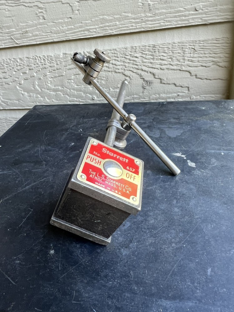 STARRETT MAGNETIC BASE #657 with INTICATOR RODS