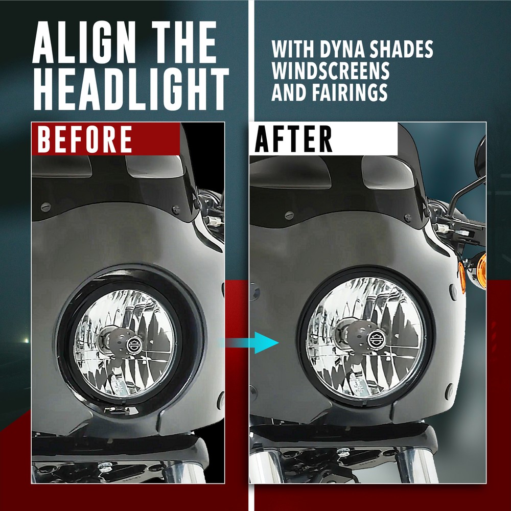 Headlamp Relocation Bracket Extension Block for HD Dyna 2006-2017 Models