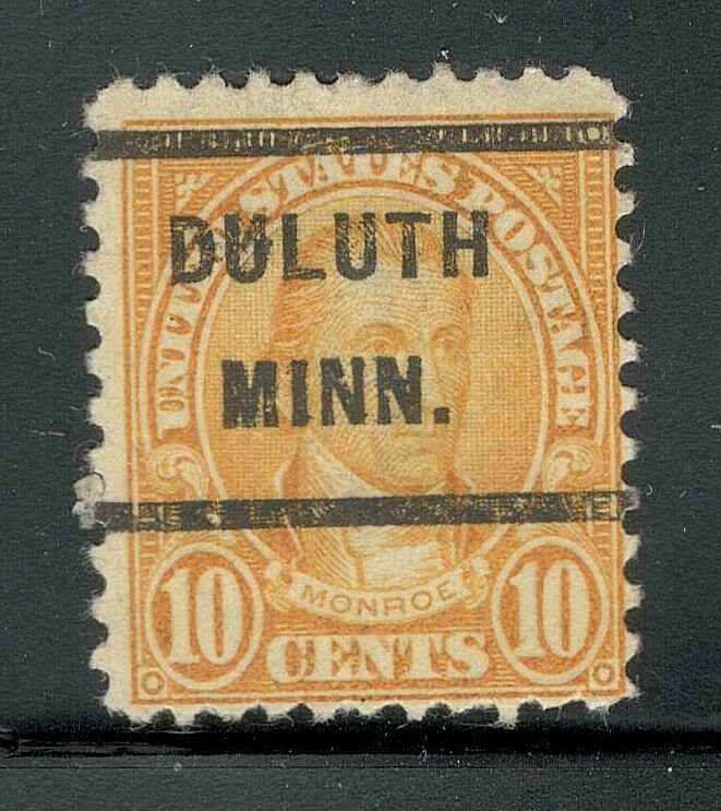 Sc # 642 ~ 10 cent James Monroe Issue, Precancel, DULUTH MINN.